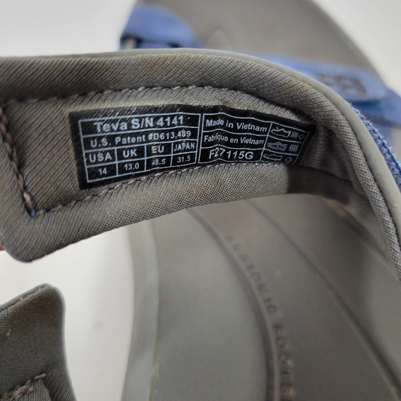 Teva Tanza Spider 4141 Blue Neoprene Nylon Sport Waterproof Sandals Men Size 14 main image 5